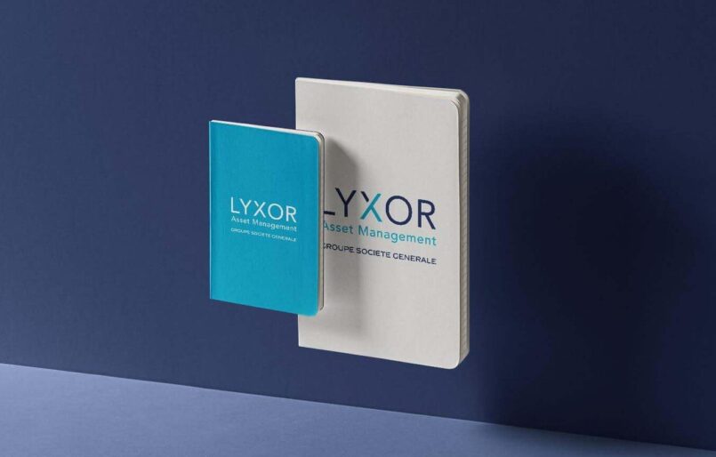 Lyxor AM - Création de la charte graphique, Logotype, Brochures, Publicités print, Publicité par l'objet, Bannières publicitaires web